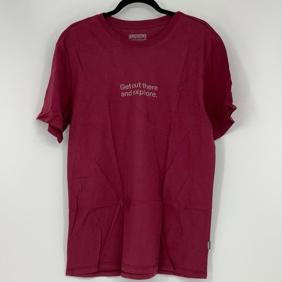 NEW Florence Marine X Size Medium GOTAE Organic T-Shirt Maroon Tee $30 msrp M4-2 - Picture 3 of 10
